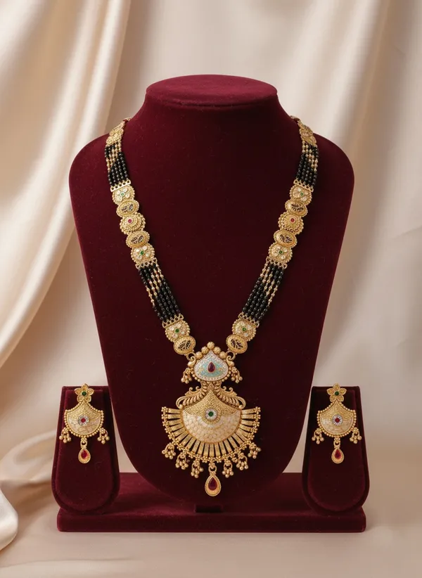 High_Gold_Pleated_Mangalsutra_Premium_Quality_For_Women
