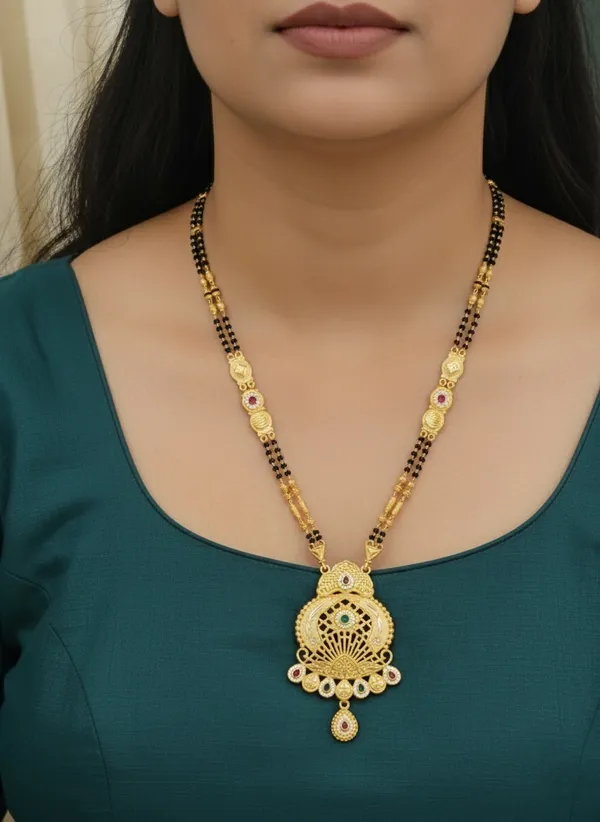 Gold_Pleated_Premium_Quality_Forming_Mangalsutra__For_Women