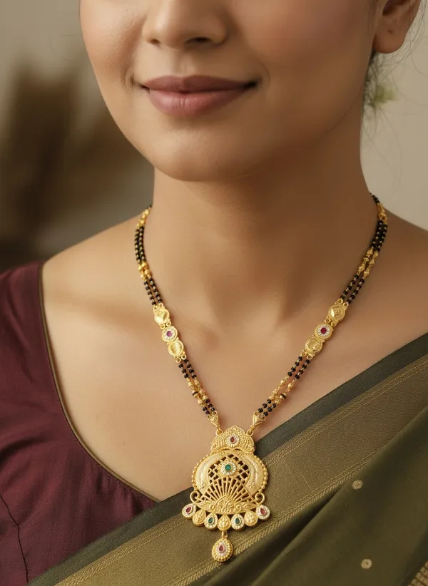 Gold_Pleated_Premium_Quality_Forming_Mangalsutra__For_Women