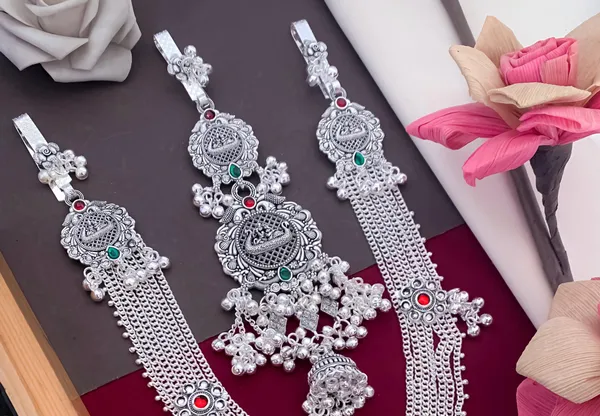 Oxodize_Silver_Kamarbelt_&_Juda_Combo_Set__For_Women