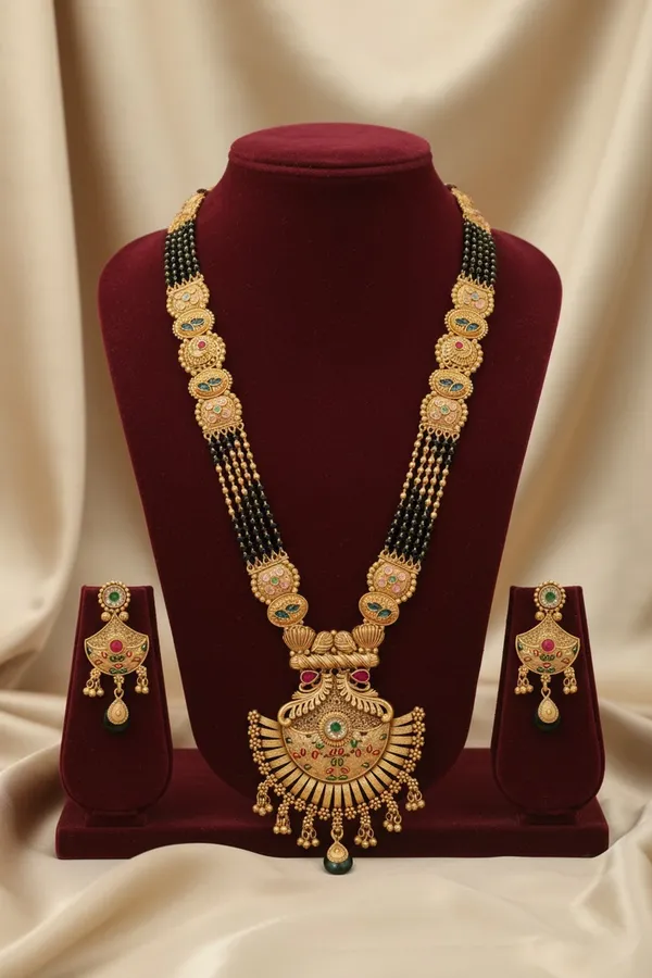 High_Brass_Gold_Pleated_Designer_Mangalsutra_Premium_Quality_For_Women