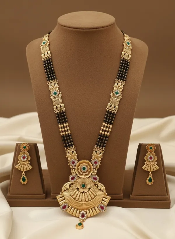 High_Brass_Gold_Pleated_Mangalsutra_Premium_Quality_For_Women