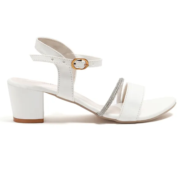 White_Block_Heel_Sandals_With_Embellished_Straps_For_Women