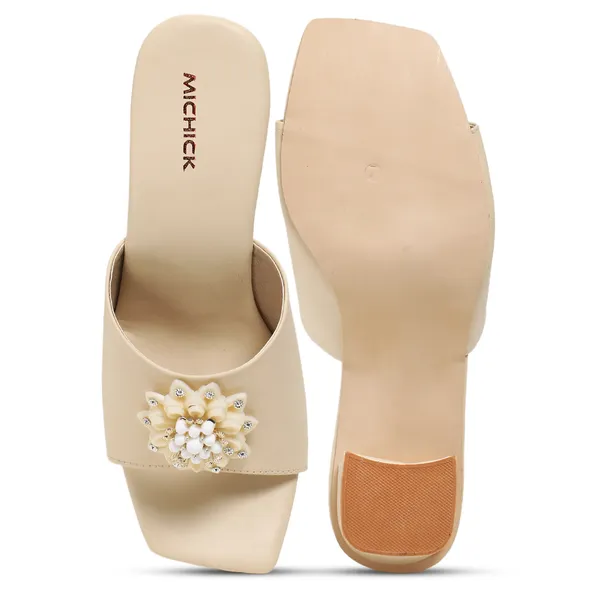 Cream_Embellished_Block_Heel_Sandals_For_Women
