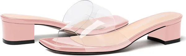 Pink_Clear_Strap_Block_Heel_Sandals_For_Women