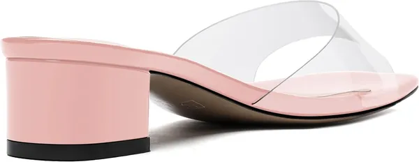 Pink_Clear_Strap_Block_Heel_Sandals_For_Women