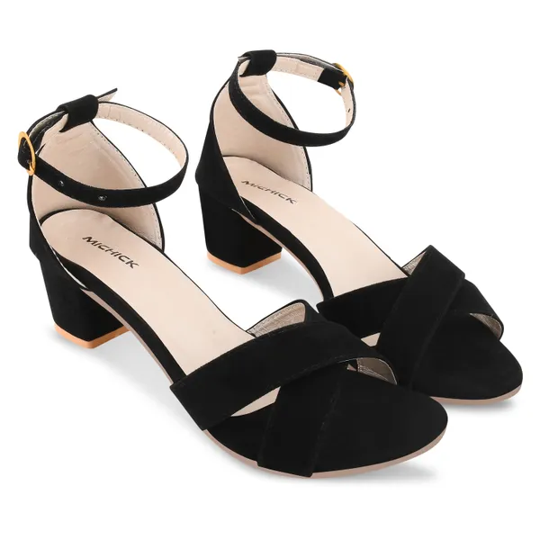 Black_Suede_Block_Heel_Sandals_For_Women