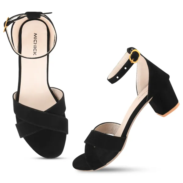 Black_Suede_Block_Heel_Sandals_For_Women