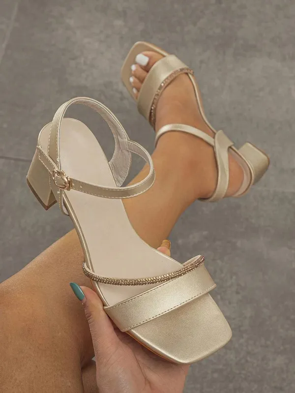 Gold_Strappy_Block_Heel_Sandals_For_Women