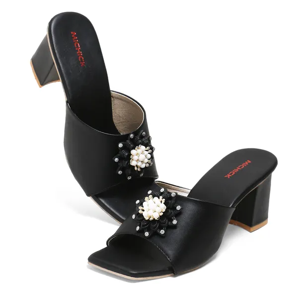 Black_Embellished_Block_Heel_Sandals_For_Women