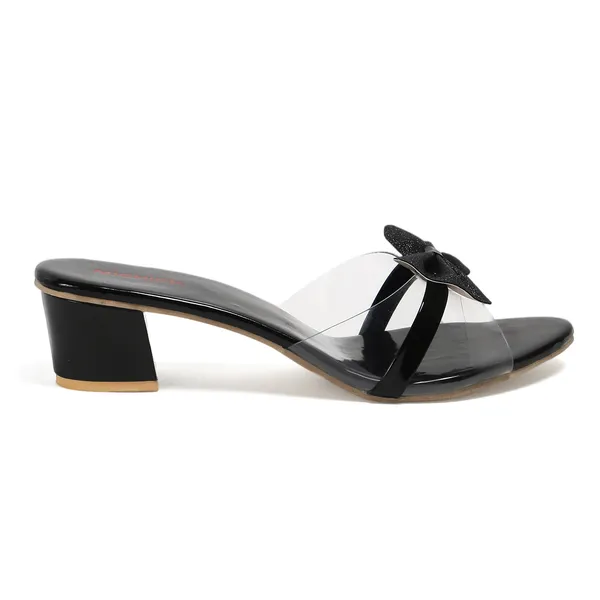 Black_Transparent_Block_Heel_Sandals_With_Bow_Detail_For_Women