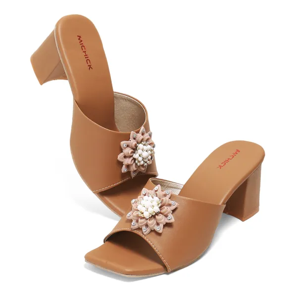 Tan_Leather_Block_Heel_Sandals_For_Women