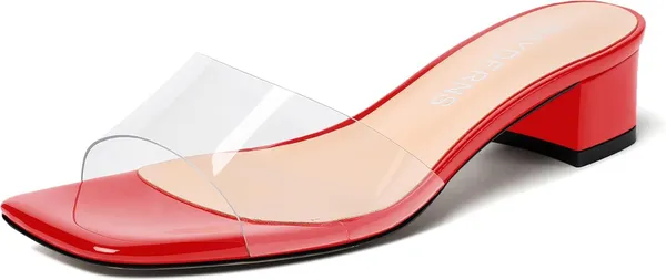 Red_Transparent_Block_Heel_Sandals_For_Women