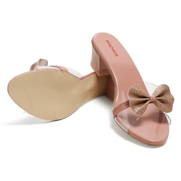Pink_Heeled_Sandals_With_Glitter_Bow_For_Women