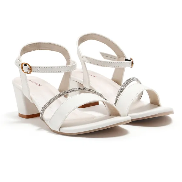 White_Block_Heel_Sandals_With_Embellished_Straps_For_Women