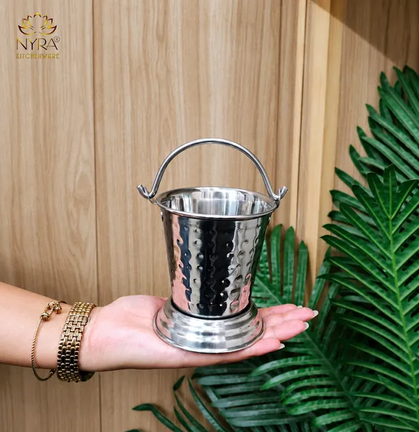 Stainless_Steel_mini-serving_Balti_|_Hammered_Design_Serving_Bucket_-_Traditional_Serveware_for_Home,_Restaurants_&_Dhabas