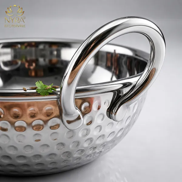 Stainless_Steel_Hammered_Finish_Kadhai_with_Handles__Premium_Serveware_