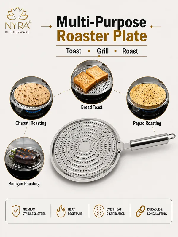 Stainless_Steel_Multi-Purpose_Roaster_Plate_|_Gas_Stove_Chapati_&_Toast_Grill