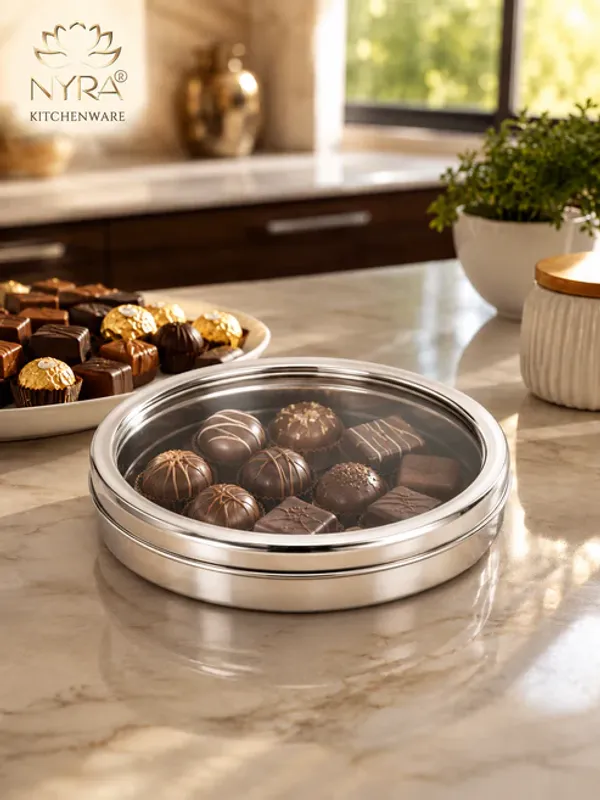 Stainless_Steel_Storage-Box_with_See_Through_Lid_|_Glossy_Finish_-_Multipurpose_Storage_Container