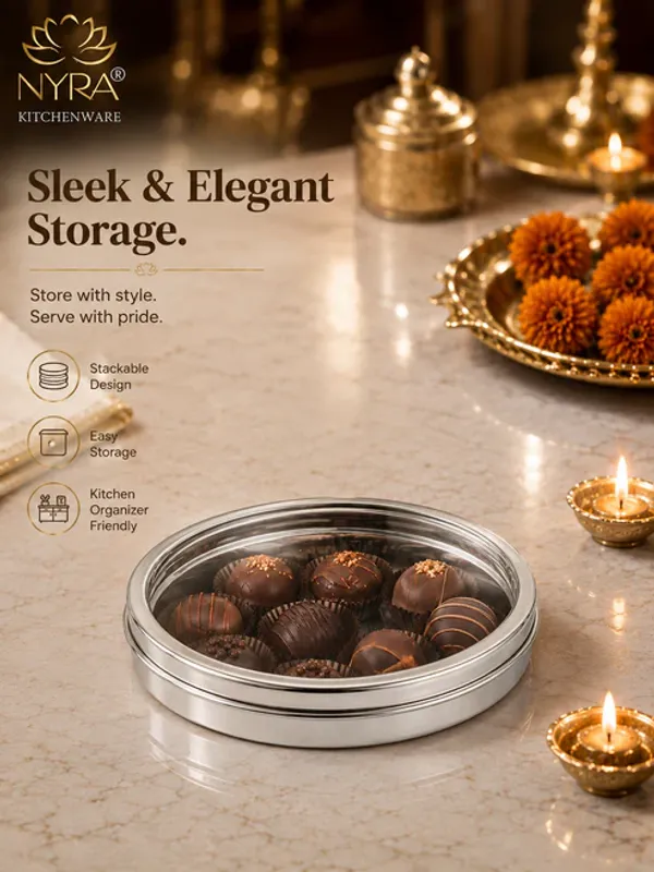 Stainless_Steel_Storage-Box_with_See_Through_Lid_|_Glossy_Finish_-_Multipurpose_Storage_Container