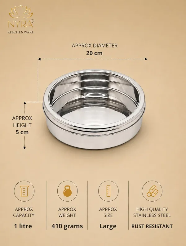 Stainless_Steel_Storage-Box_with_See_Through_Lid_|_Glossy_Finish_-_Multipurpose_Storage_Container