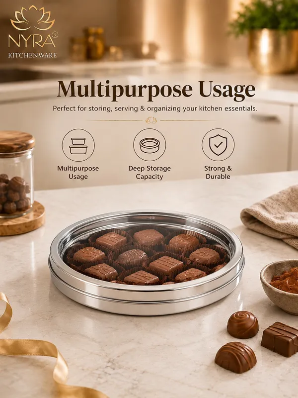 Stainless_Steel_Storage-Box_with_See_Through_Lid_|_Glossy_Finish_-_Multipurpose_Storage_Container