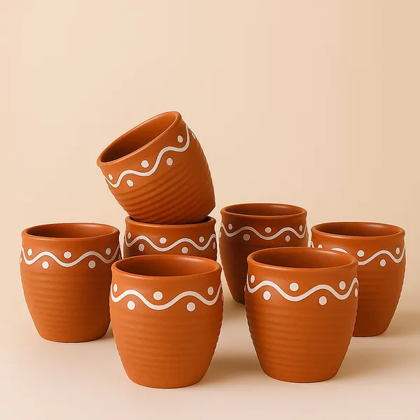 Clay_Kulhad_Mug_-_Handmade_Terracotta_Chai_Cup_-_200Ml_Natural_Unglazed_Tea_Mug_-_Reusable_Kulfi_Ice_Cream_Cup_-_Coffee_Tumbler_-_Set_Of_6