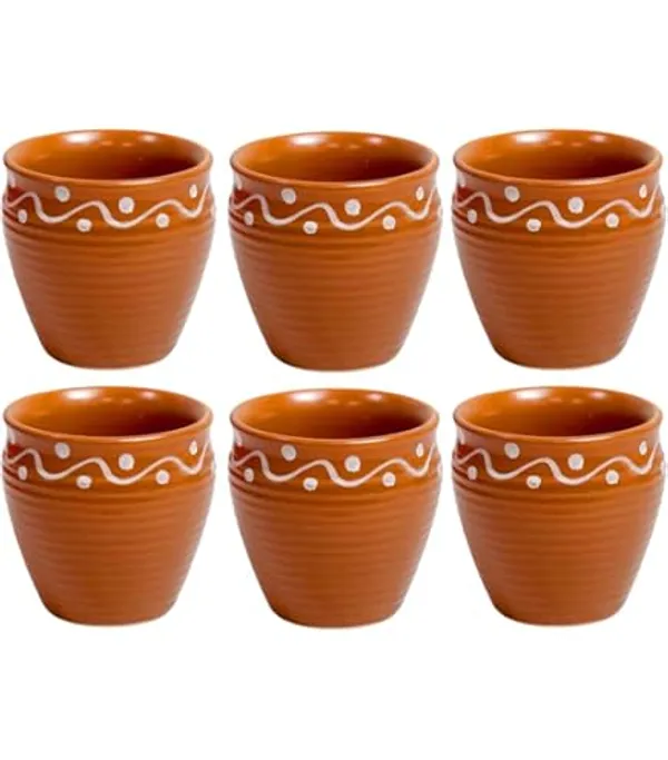 Clay_Kulhad_Mug_-_Handmade_Terracotta_Chai_Cup_-_200Ml_Natural_Unglazed_Tea_Mug_-_Reusable_Kulfi_Ice_Cream_Cup_-_Coffee_Tumbler_-_Set_Of_6