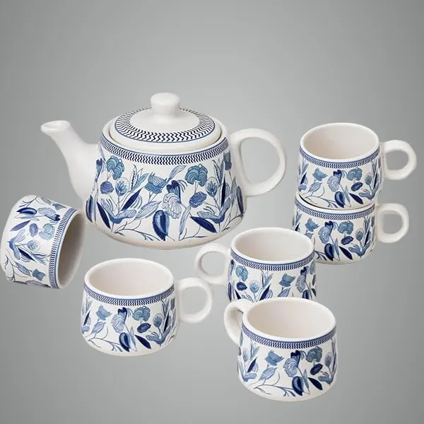 Blue_Petals_Handcrafted_Ceramic_Tea_Set_With_Kettle_6_Tea_Cups_&_1_Kettle_Microwave_And_Dishwasher_Safe_Teapot_Set_|_Kettle_Set_With_Cups_|_Morning_Cup_Set_With_Kettle_For_Gifting