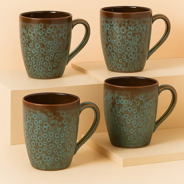 Quick_To_Deal_Handcrafted_Scratch_Resistance_Microwave/Refrigerator_Safe_Coral_3D_Dot_Stoneware|Ceramic_Milk_Mugs_|_Coffee_Mugs_|_Beverage_Mugs_With_Handle