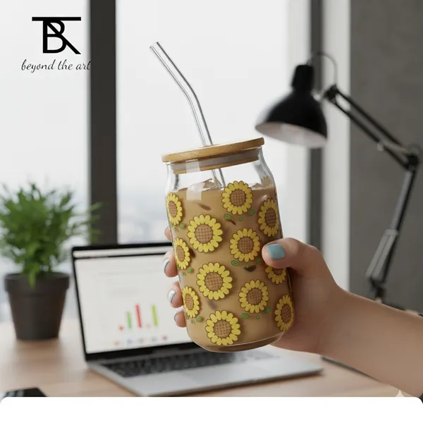 Multicolor_Sunflower_Bliss_Glass_Sipper