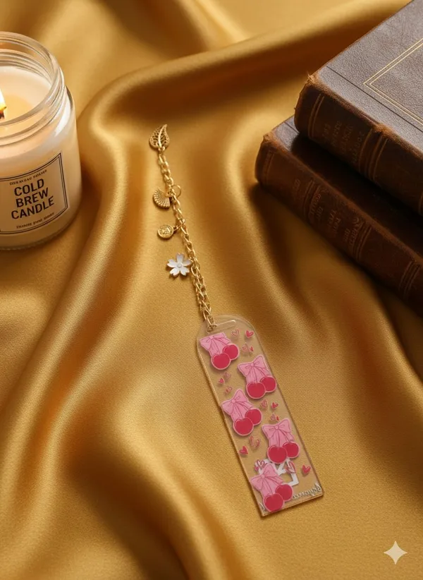 Pink_Cherry_Bow_Acrylic_Bookmark_And_Glass_Sipper_Combo