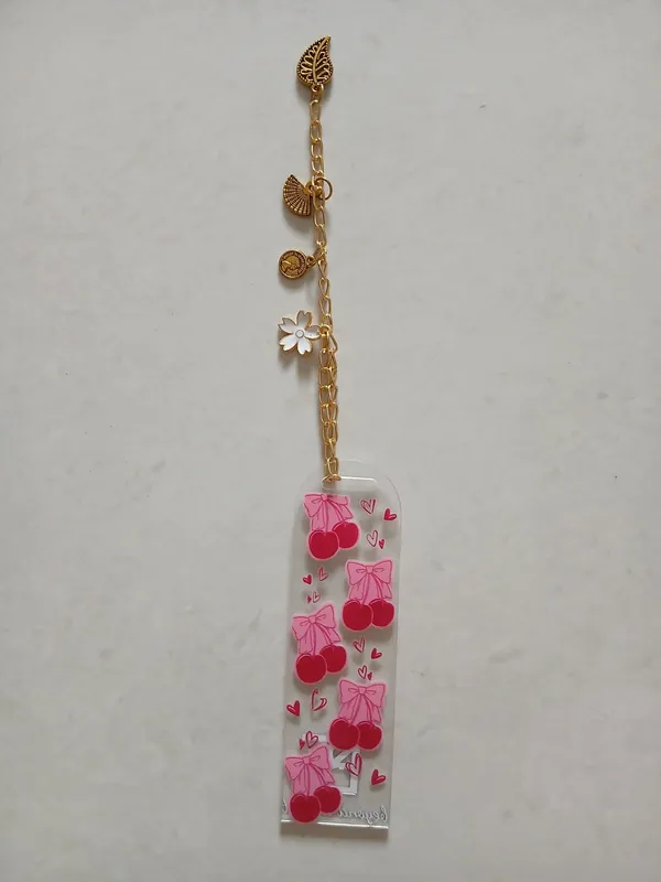 Pink_Cherry_Bow_Acrylic_Bookmark