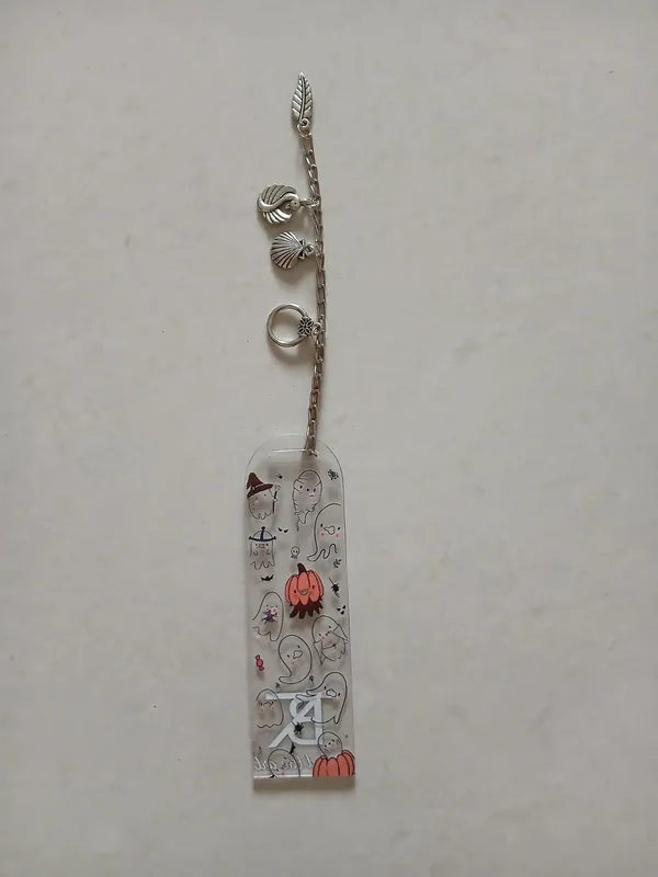 Multicolor_Halloween_Ghost_Acrylic_Bookmark