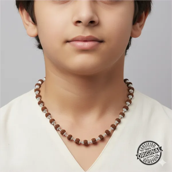 Rudraksha_Silver_Mala_(8-9_Mm_Rudraksha)
