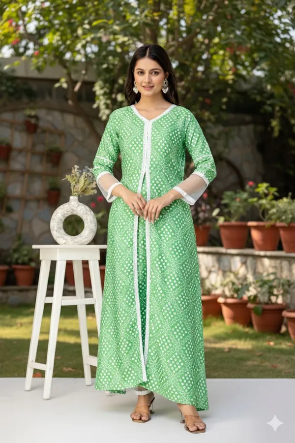 Green_Rayon_Slub_Kurta_Pant_&_Dupatta_For_Women