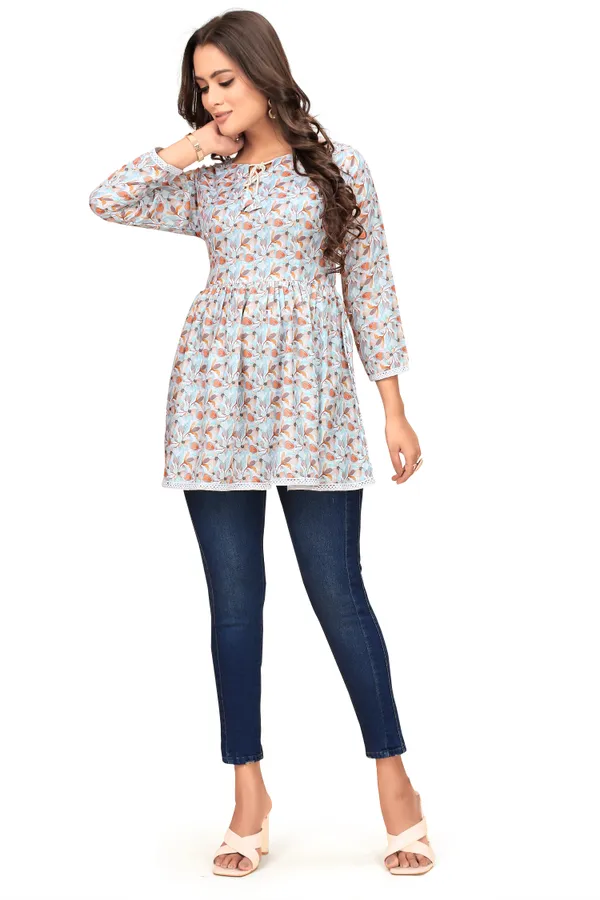 Brown_Rayon_Slub_Tunic_Top_For_Women