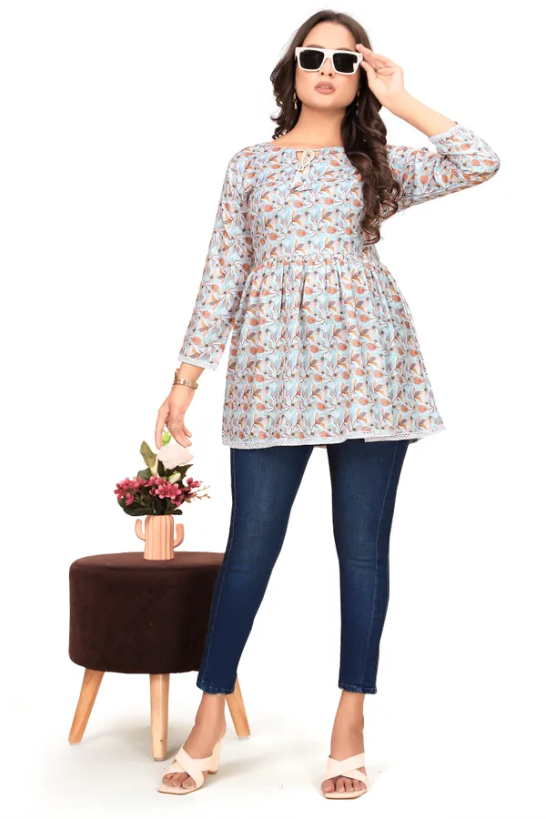 Brown_Rayon_Slub_Tunic_Top_For_Women