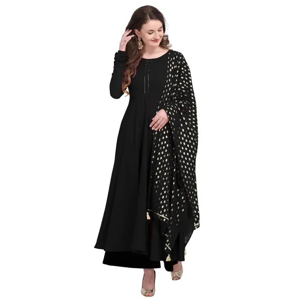 Black_Crepe_Kurti_&_Dupatta_Set_For_Women