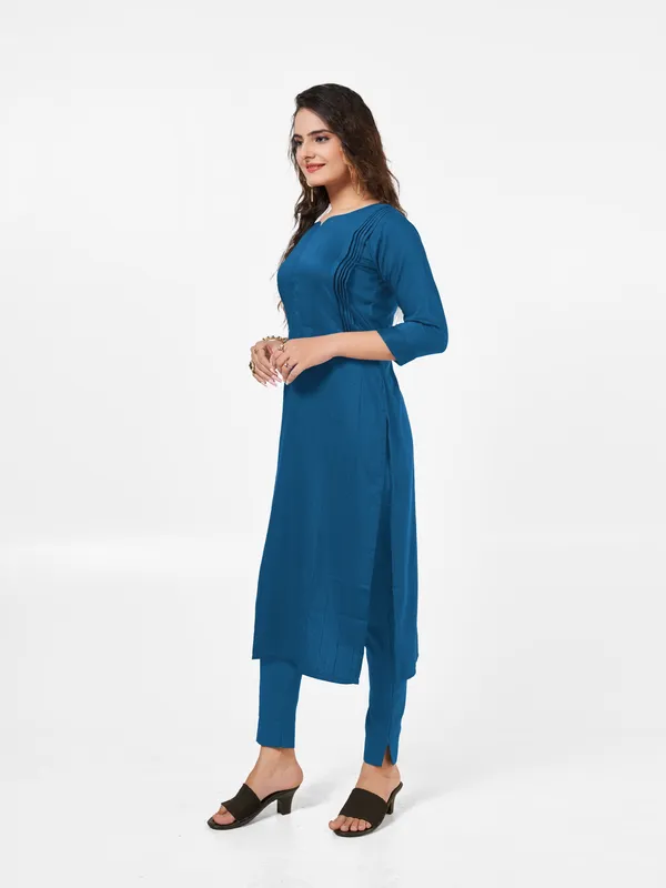 Rama_Jacquard_Kurti_Pant_Set_For_Women_