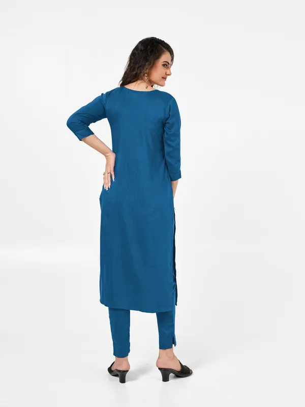 Rama_Jacquard_Kurti_Pant_Set_For_Women_