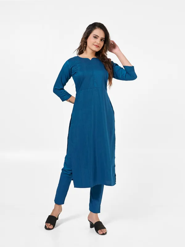 Rama_Jacquard_Kurti_Pant_Set_For_Women_