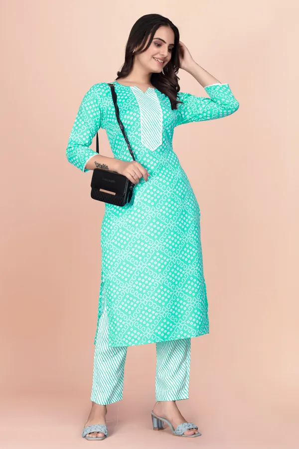 Sky_Cotton_Blend_Kurti_Pant_Set_For_Women_