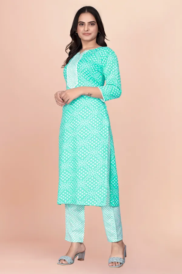 Sky_Cotton_Blend_Kurti_Pant_Set_For_Women_