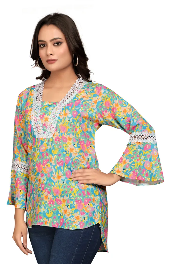 Rainbow_Rayon_Slub_Tunic_Top_For_Women