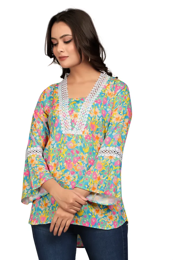 Rainbow_Rayon_Slub_Tunic_Top_For_Women