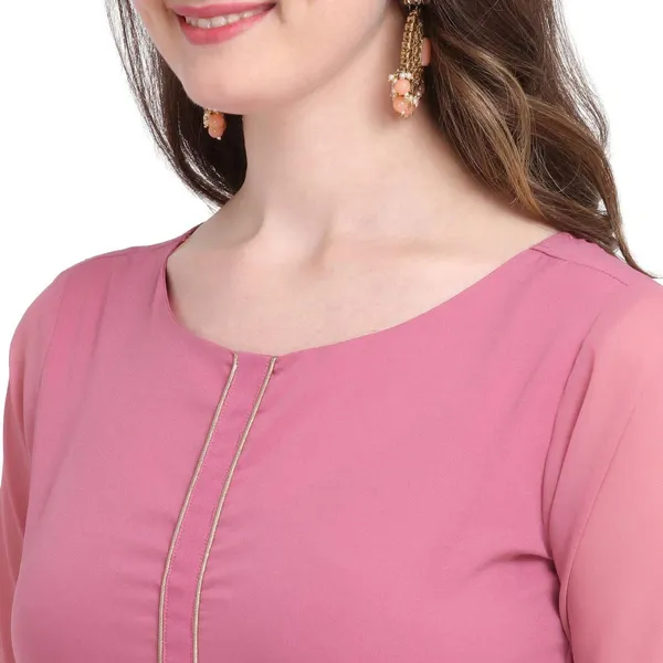 Pink_Crepe_Kurti_&_Dupatta_Set_For_Women