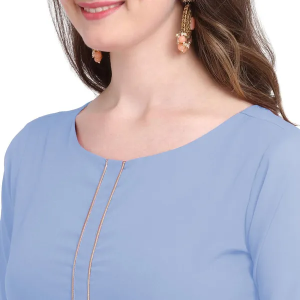 Sky_Blue_Crepe_Kurti_&_Dupatta_Set_For_Women