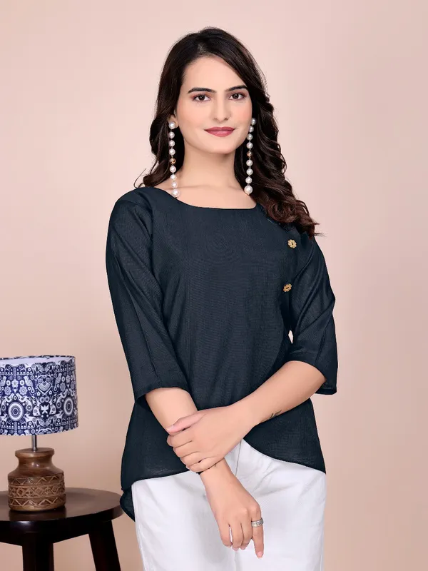 Black_Pv_Chanderi_Tunic_Top_For_Women