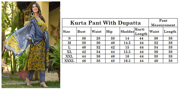 Yellow_Kurta_Pant_&_Dupatta_For_Women